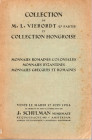 SCHULMAN J. - Amsterdam, 17 – Juin, 1924. Collection de M. L.. Vierordt II partie, Collection Hongroise. Monnaies coloniales, byzantines, grecques et ...