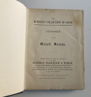 Sotheby-Wilkinson-Hodge.- The Montagu Collection of Coins. Catalogue of the Greek Series. Full Cloth with gilt title on spine. Part I ) London 23 Marc...