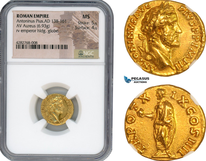 Roman Empire, Antoninus Pius (AD 138-161) AV Aureus (6.93g), Rome Mint, AD 155-1...
