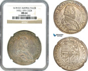 Austria, Archduke Maximilian, Taler 1618 CO, Hall Mint, Silver, Dav-3324, Multicolour toning with full Mint luster! Conditionally Rare! NGC MS64