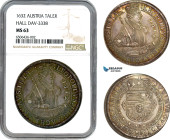 Austria, Archduke Leopold V, Taler 1632, Hall Mint, Silver, Dav-3338, Beautiful multicolour toning, NGC MS63