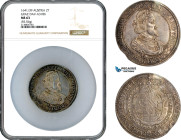 Austria, Ferdinand III, Double Taler 1641/39, Graz Mint, Silver (55.56g), Dav-A3186, Fantastic old cabinet toning! Very rare in this condition! NGC MS...