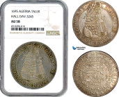 Austria, Leopold I, Taler 1695, Hall Mint, Silver, Dav-3245, Multicolour toning! NGC AU58 (Somewhat undergraded)
