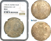 Austria, Maria Theresia, Taler 1765 G/SC, Günzburg Mint, Silver, Dav-1147, Lustrous with light champagne toning! NGC MS61