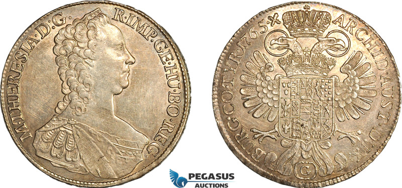 Austria, Maria Theresia, Taler 1765 G, Günzburg Mint, Silver (28.08 g), Dav-1147...