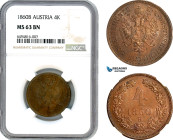 Austria, Franz Joseph, 4 Kreuzer 1860 B, Kremnitz Mint, KM# 2194, NGC MS63BN