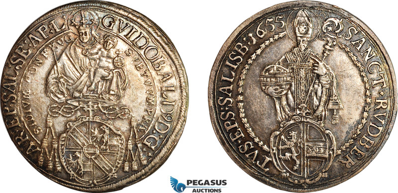 Austria, Salzburg, Max Gandolph von Küenburg, Taler 1655, Silver (28.76 g) Dav-3...