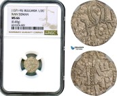 Bulgaria, Ivan Sisman (1371-95) 1/2 Gros ND, Silver (0.49g) NGC MS66