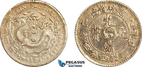China, Kirin, 1 Mace 4.4 Candareens (20 Cents), CD (1905), Kirin Mint, Silver 5.06g) L&M 559, Some remaing luster, VF-EF
