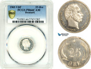 Denmark, Christian IX, 25 Øre 1905 VBP, Copenhagen Mint, Silver, KM# 796, Stunning quality, rarely encountered! PCGS PR66CAM