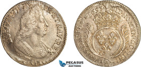 France, Louis XIV, Ecu 1693 P, Dijon Mint, Silver (25.19g) Gad. 217, Lightly tooled fields, VF-EF