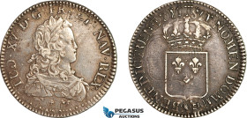 France, Louis XV, Ecu 1721 A, Paris Mint, Silver (24.42 g) Gad. 319, Dark toning, VF-EF