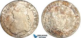 France, Louis XVI, Ecu 1785 Q, Perpignan Mint, Silver (29.24 g) Gad. 356, Dav-1333, Some adjustments, Spotted magenta/violet toning! EF-UNC