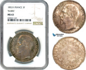 France, Louis Napoleon, 5 Francs 1852 A, Paris Mint, Silver, F.329, "BARRE" Old grey toning, very lustrous! NGC MS63