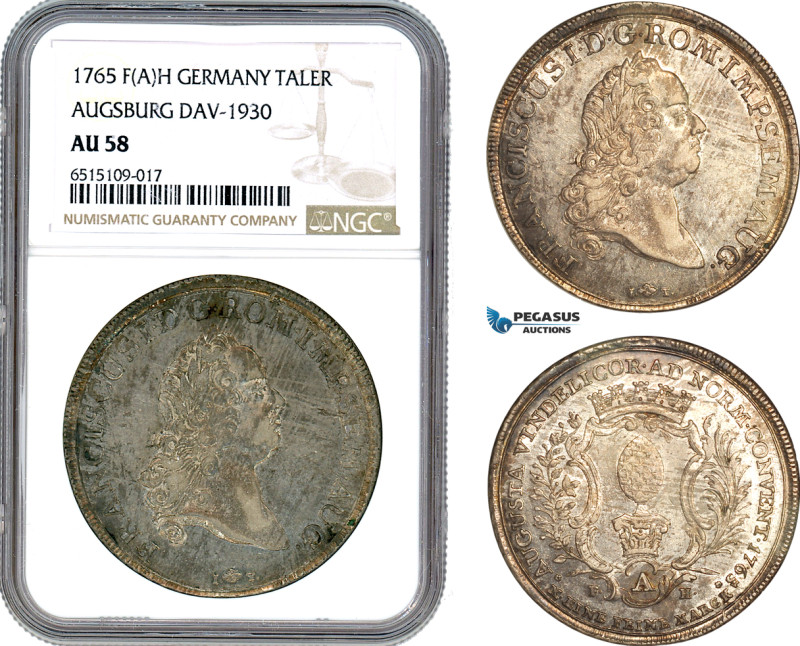 Germany, Augsburg City, Franz I, Taler 1765 F (A) H, Augsburg Mint, Silver, Dav-...