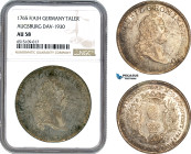 Germany, Augsburg City, Franz I, Taler 1765 F (A) H, Augsburg Mint, Silver, Dav-1930, Very lustrous example! NGC AU58
