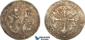 Germany, Brandenburg-Franconia, Georg & Albrecht, Taler 1540, Schwabach Mint, Silver (28.90 g) Dav-8967, Dark Toning with some remaing luster, VF-EF