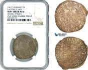 Germany, East Friesland, Enno III, 6 Stuiver ND (1617) Zainhaken Mint, Silver, Kappelh. 348, Double struck, Old cabinet toning! NGC MS61, Mint Error