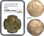 Germany, Reuss-Schleiz, Heinrich XII, Taler 1764 ICH, Saalfeld Mint, Silver, Dav-2641, Light champagne toning with much remaining lustre! NGC AU53, To...
