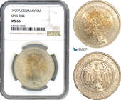 Germany, Weimar Republic, 5 Reichsmark 1929 A, Berlin Mint, Silver, J. 331, Oak Tree type, Light champagne toning! NGC MS66, Top Pop!