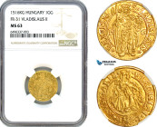 Hungary, Wladislaus II, Goldgulden 1516 KG, Kremnitz Mint, Gold, Lengyel 8-2, Fr-31, Very lustrous, NGC MS63, Top Pop! Single finest graded! Rare!