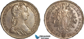Hungary, Maria Theresia, Taler 1742 KB, Kremnitz Mint, Silver (28.73 g) Dav-1125, Cleaned long ago and retoned! EF