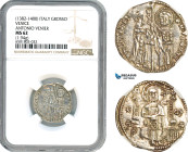Italy, Venice, Antonio Venier, Grosso ND (1382-1400) Venice Mint, Silver, Pao. 3, Well struck, NGC MS62
