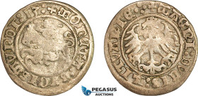 Lithuania, Sigismund I. the Old of Poland, 1/2 Groschen 1513, Vilnius Mint, Silver, Kop. 3139 var. VF