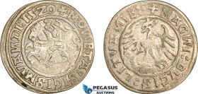 Lithuania, Sigismund I. the Old of Poland, 1/2 Groschen 1520, Vilnius Mint, Silver, Kop. 3120, VF