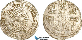 Poland, Sigismund III, Trojak (3 Groschen) ND, Probably a Moldavian/Transylvanian contemporary forgery, Silver (1.59g) Iger. --, Cleaned, VF-EF