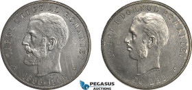 Romania, Carol I, Pattern 100 Lei 1906, Brussels Mint, Lead (26.24g) Reeded edge, 20% rotated dies, Schäffer/Stambuliu 065 -Var. (Unpublished metal), ...