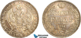 Russia, Nicholas I, 1 Rouble 1841 СПБ НГ, St. Petersburg Mint, KM C# 168, Bit. 192, Very lustrous, EF+
