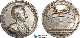 Sweden, Karl XII, 1712 Silver Medal by B. Westman. Victory in the Battle of Gadebusch fought between Lubeck and Schwerin in northern Germany. Ex. Mynt...