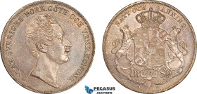 Sweden, Oscar I, Riksdaler Specie 1848 AG, Stockholm Mint, Silver, SM 29, Old cabinet toning! EF-UNC