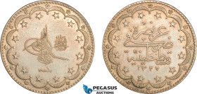 Turkey, Ottoman Empire, Mehmed Reshad V, 20 Kurush AH1327//9, Konstantiniye Mint, Silver, KM# 780, EF-UNC