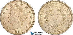 United States, Liberty Nickel 5 Cents 1889, Philadelphia Mint, KM# 112, Very lustrous, EF-UNC