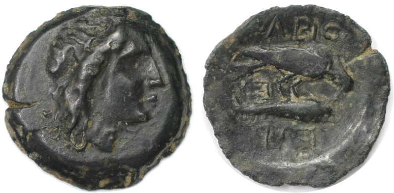 Griechische Münzen, BOSPORUS. Olbia. Bronze 325-275 v. Chr. (3,1 g. 19 mm). Sehr...