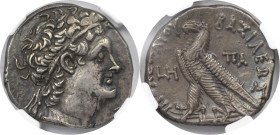 Griechische Münzen, AEGYPTUS. Ptolemäus IX. Soter II. & Kleopatra III., 116-107 v. Chr. AR Tetradrachme (14,09 g), Jahr 8 (ca. 110/9 v. Chr.) Vs.: Dia...