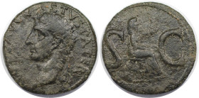 Römische Münzen, MÜNZEN DER RÖMISCHEN KAISERZEIT. AE As von Divus Augustus (gestorben 14 n. Chr.) Geschlagen unter Tiberius ca. 15-16 n. Chr. (10,71 g...