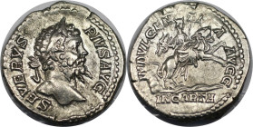 Römische Münzen, MÜNZEN DER RÖMISCHEN KAISERZEIT. Septimius Severus (193-211 n. Chr). Denar 202-210 n. Chr. 3,23 g. 19,5 mm. Vs.: SEVERVS PIVS AVG, Ko...