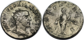 Römische Münzen, MÜNZEN DER RÖMISCHEN KAISERZEIT. Philip I. (244-249 n. Chr). Antoninianus 245-247 n. Chr. (3,06 g. 21,5 mm) Vs.: IMP M IVL PHILIPPVS ...