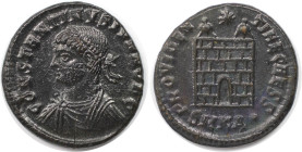 Römische Münzen, MÜNZEN DER RÖMISCHEN KAISERZEIT. Constantinus II. (337-340 n. Chr). Follis 325-326 n. Chr., Cyzicus. (3.23 g. 20 mm) Vs.: CONSTANTINV...