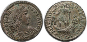 Römische Münzen, MÜNZEN DER RÖMISCHEN KAISERZEIT. Constans I. (337-350 n. Chr). Maiorina. (7.17 g. 24.5 mm) Vs.: DN CONSTANS PF AVG, Büste mit pearl d...