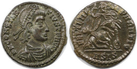 Römische Münzen, MÜNZEN DER RÖMISCHEN KAISERZEIT. Constantius II. (337-361 n. Chr). Follis 351-355 n. Chr., Siscia. (2.72 g. 18.5 mm) Vs.: DN CONSTANT...
