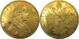 RDR – Habsburg – Österreich, KAISERREICH ÖSTERREICH. Franz Joseph I. (1848-1916). 4 Dukaten 1905, Wien. Gold. 13,95 g. Jaeger 345, Friedberg 487, Heri...