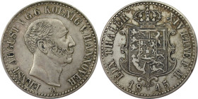 Altdeutsche Münzen und Medaillen, BRAUNSCHWEIG - LÜNEBURG - CALENBERG - HANNOVER. Ernst August (1837-1851). Taler 1845 A, Clausthal. Silber. 22,32 g. ...