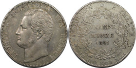 Altdeutsche Münzen und Medaillen, HESSEN - DARMSTADT. Ludwig II. (1830-1848). Doppeltaler 1841, Darmstadt. Silber. 37,02 g. AKS 99. Sehr schön+