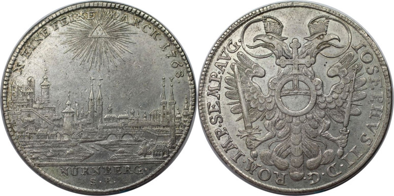Altdeutsche Münzen und Medaillen, NÜRNBERG, STADT. Konv.-Taler 1768, Nürnberg. M...