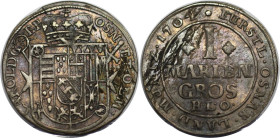Altdeutsche Münzen und Medaillen, OSNABRÜCK, BISTUM. Karl von Lothringen (1698-1715). 1 Mariengroschen 1704 HLO, Osnabrück. Kennepohl 330. Sehr schön-...