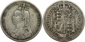 Europäische Münzen und Medaillen, Großbritannien / Vereinigtes Königreich / UK / United Kingdom. Victoria (1837-1901). Shilling 1889. Silber. Sehr sch...